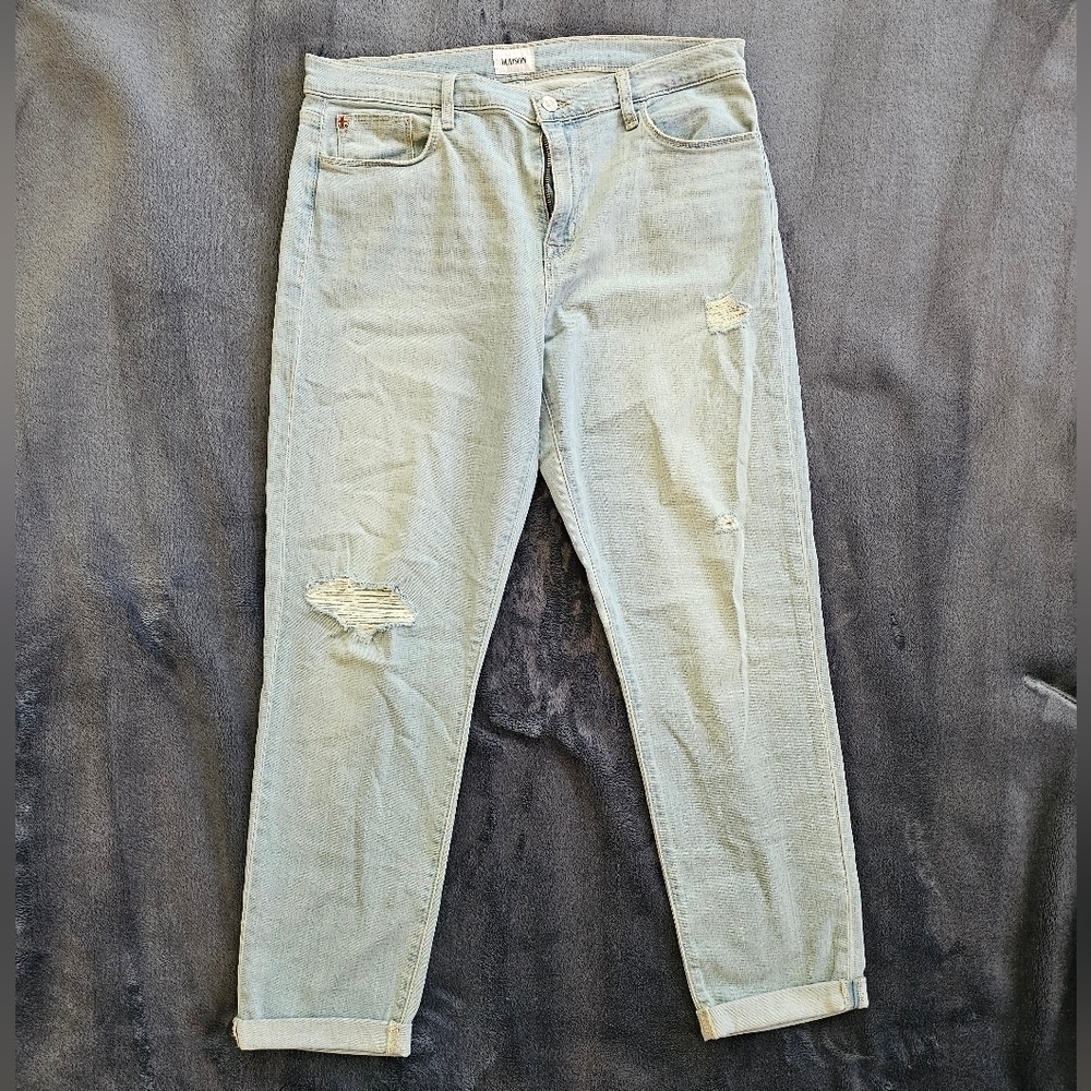 Hudson Jeans | NWOT | Natalie Mid Rise Crop Light Wash Distressed | Size 30 New - Picture 2 of 8